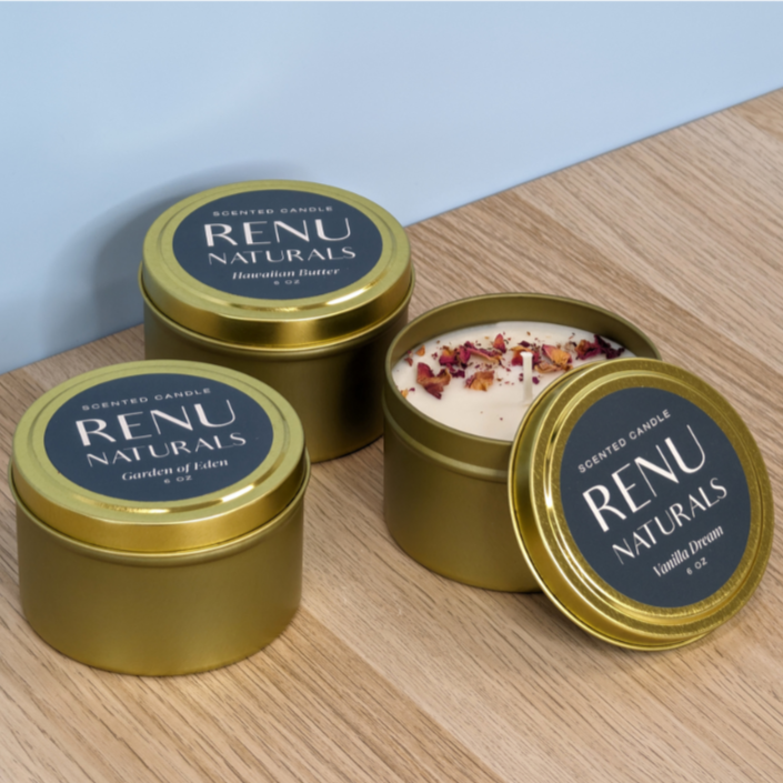 Soy Candles with Essential Oils - 6 Oz