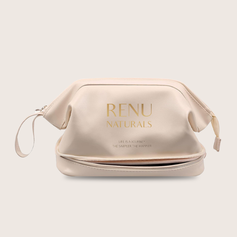 RE+NU Luxury Vegan Cosmetic Bag