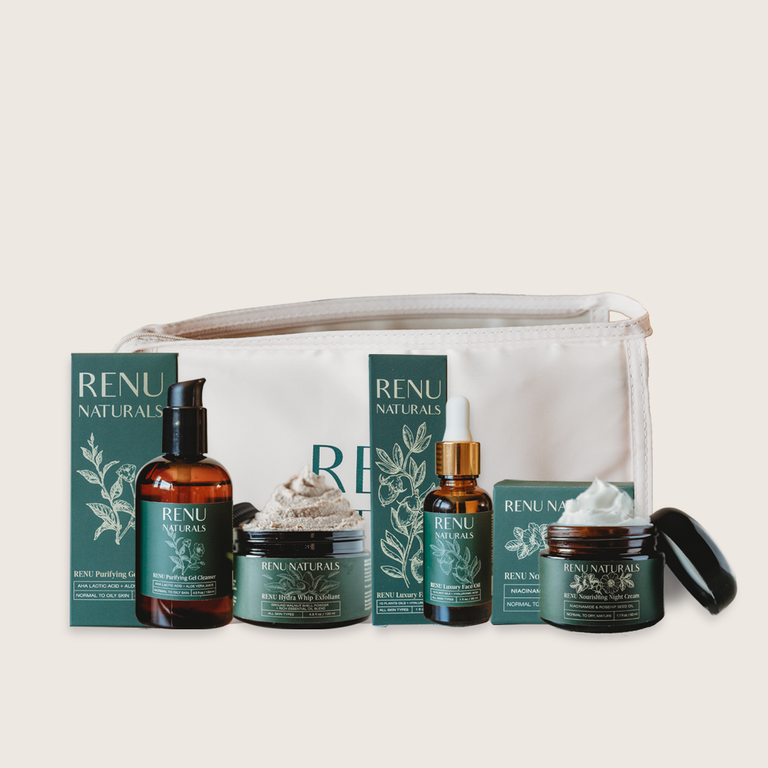 RE+NU Essentials 4-Step Set with Renu Bag